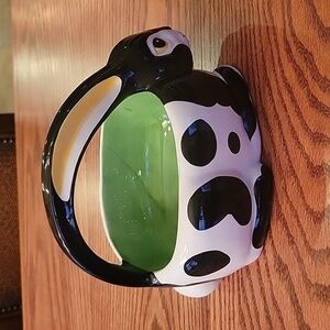 Department 56 black & white ceramic bunny rabbit.  11 x 7 Perfect for Easter